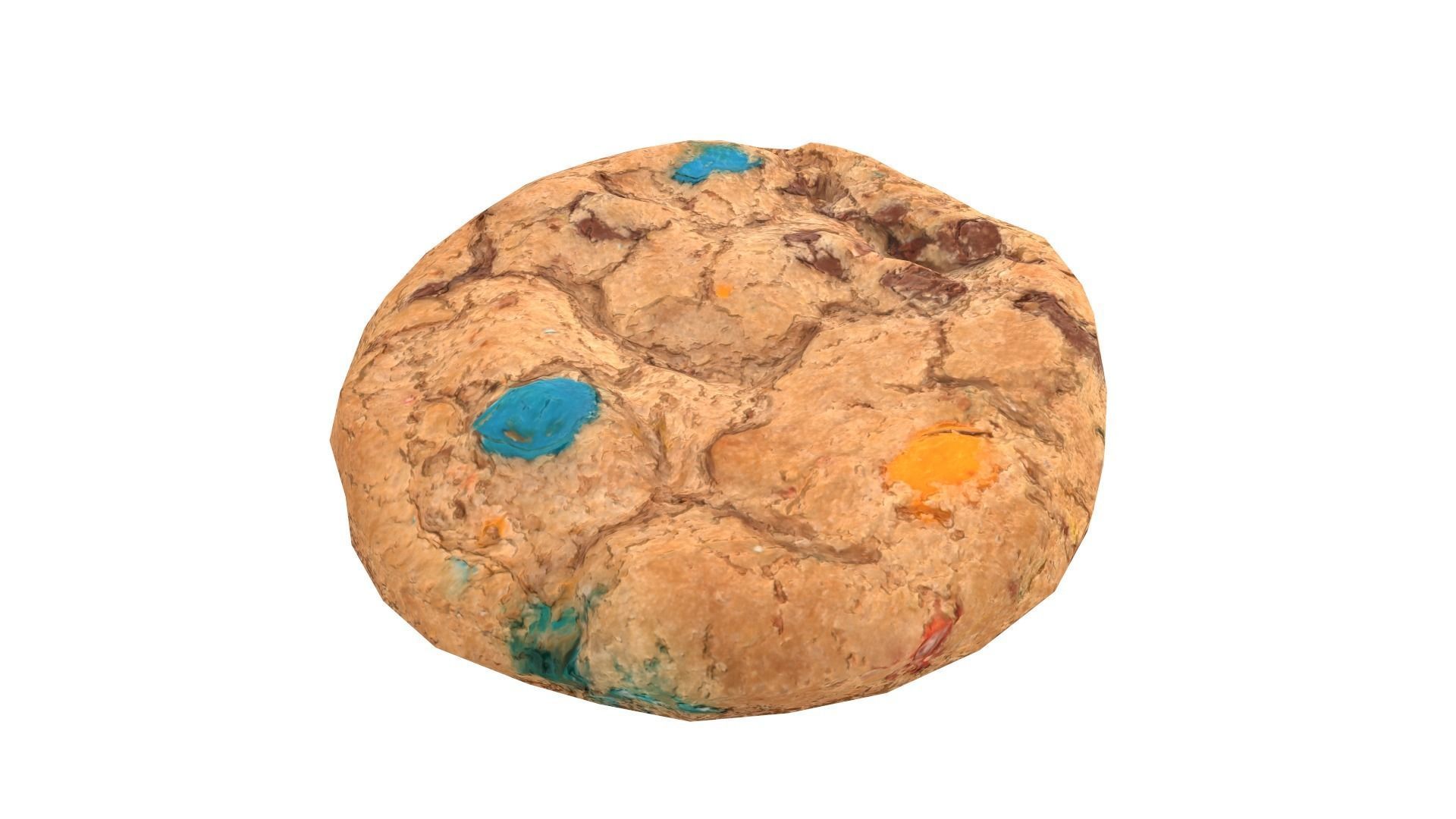 Colored Chip Cookie AR VR PBR Lowpoly with game ready 3d Model Low-poly 3D model_8