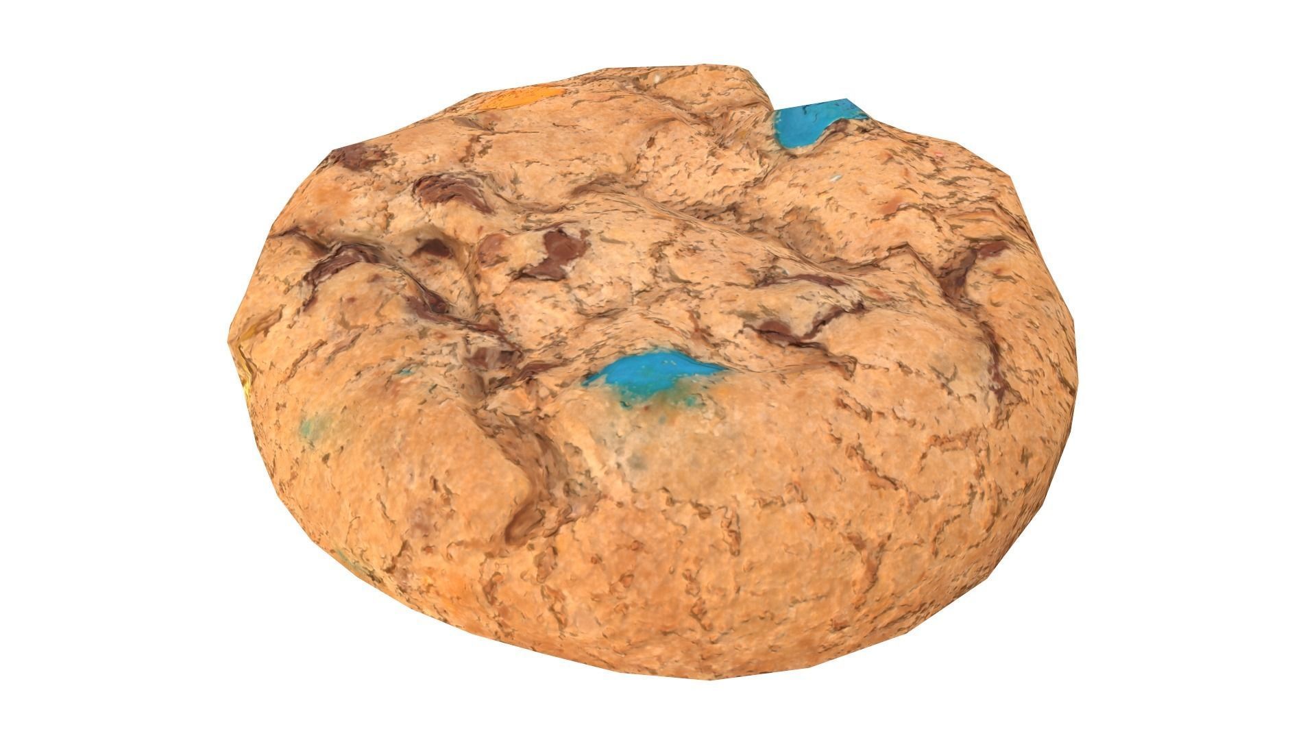 Colored Chip Cookie AR VR PBR Lowpoly with game ready 3d Model Low-poly 3D model_5