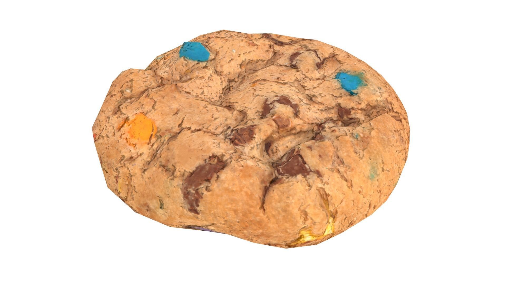 Colored Chip Cookie AR VR PBR Lowpoly with game ready 3d Model Low-poly 3D model_3