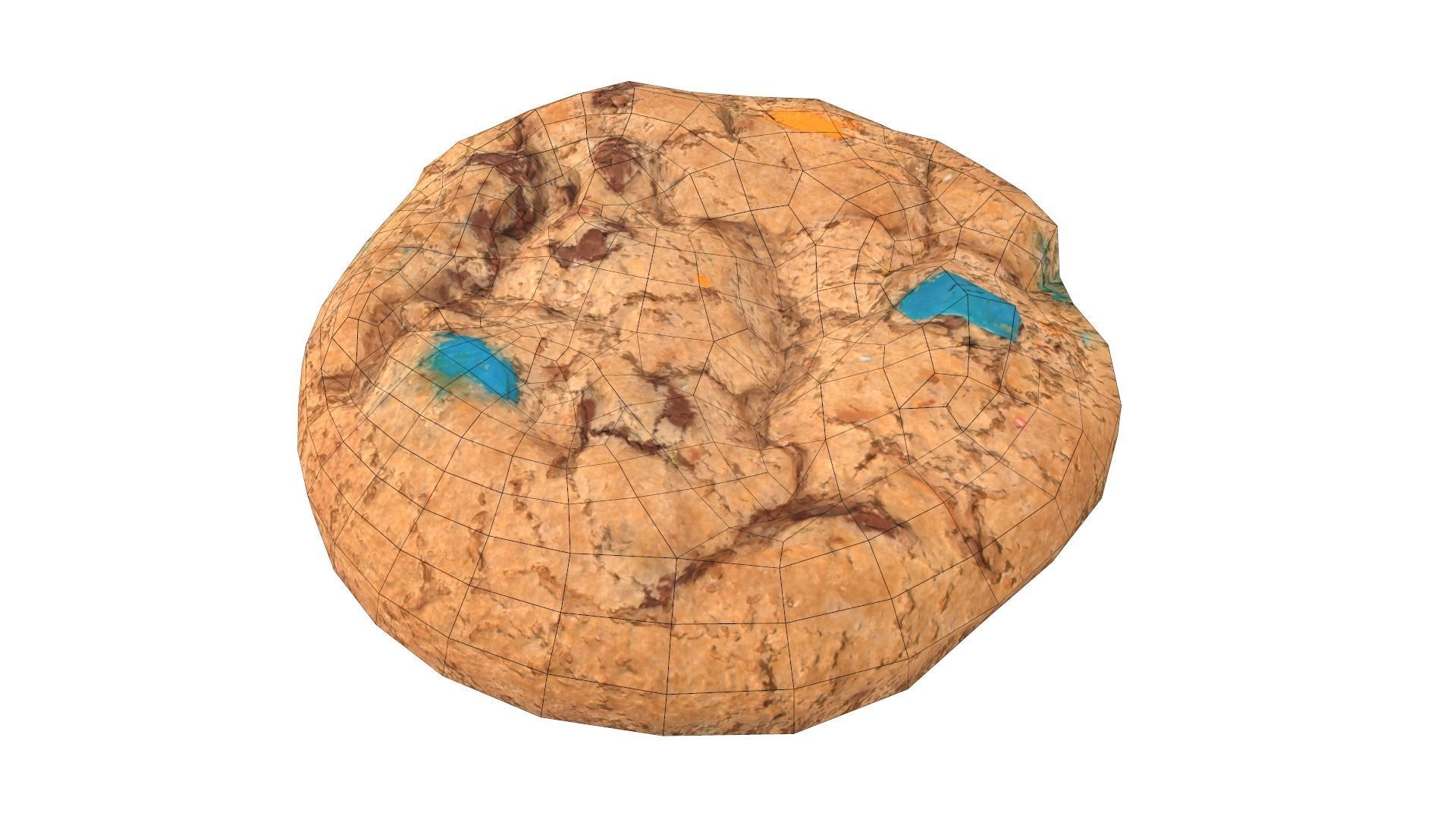 Colored Chip Cookie AR VR PBR Lowpoly with game ready 3d Model Low-poly 3D model_14
