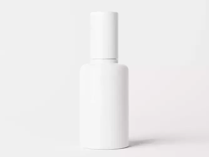 Cosmetic Bottle with Liquid Splash Low-poly 3D model
