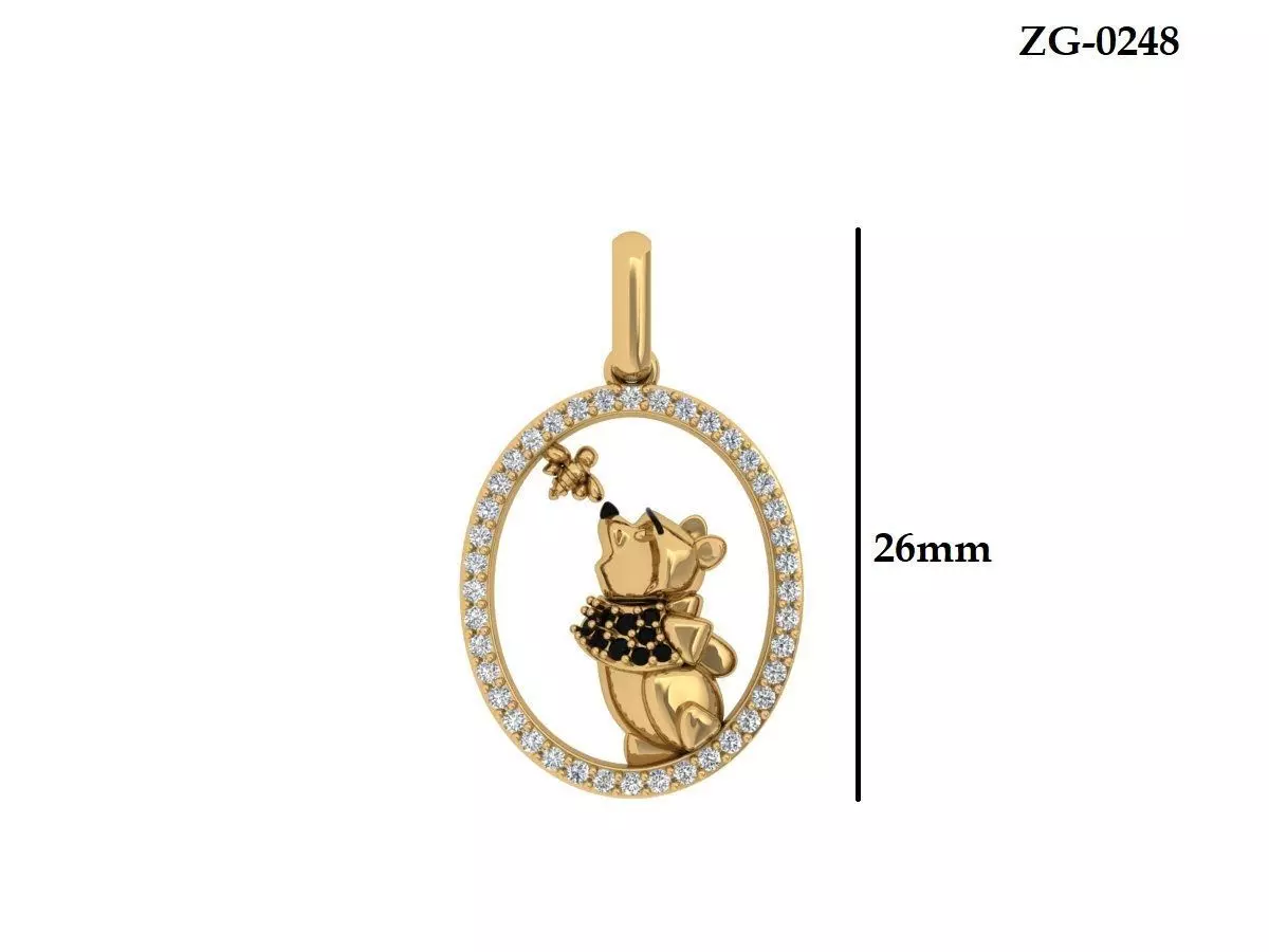 Disney Treasures Winnie the Pooh Diamond 3D print model