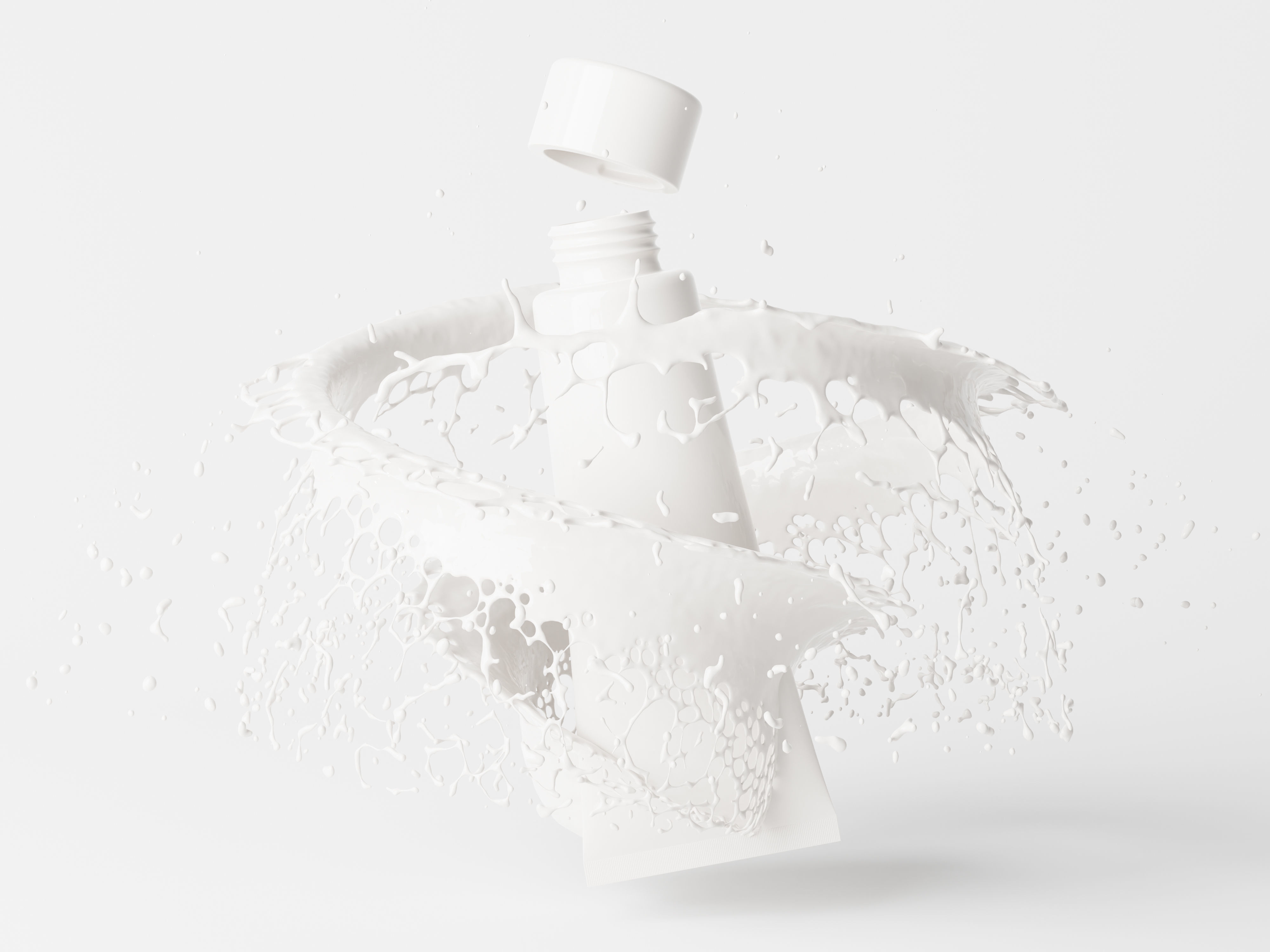 Cosmetic Bottle with Liquid Splash Low-poly 3D model_5