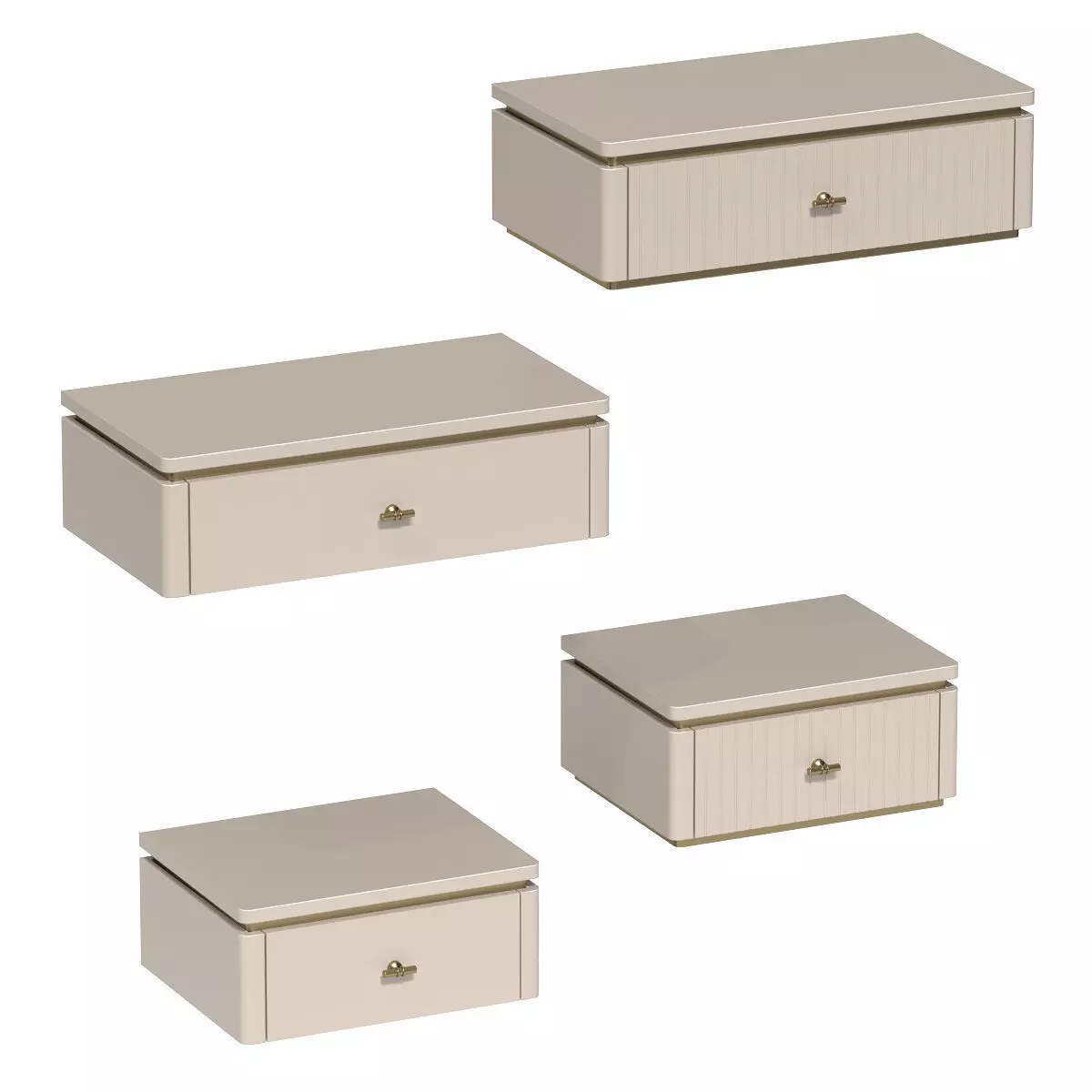 Badiko Caesar bedside tables 3D model_0