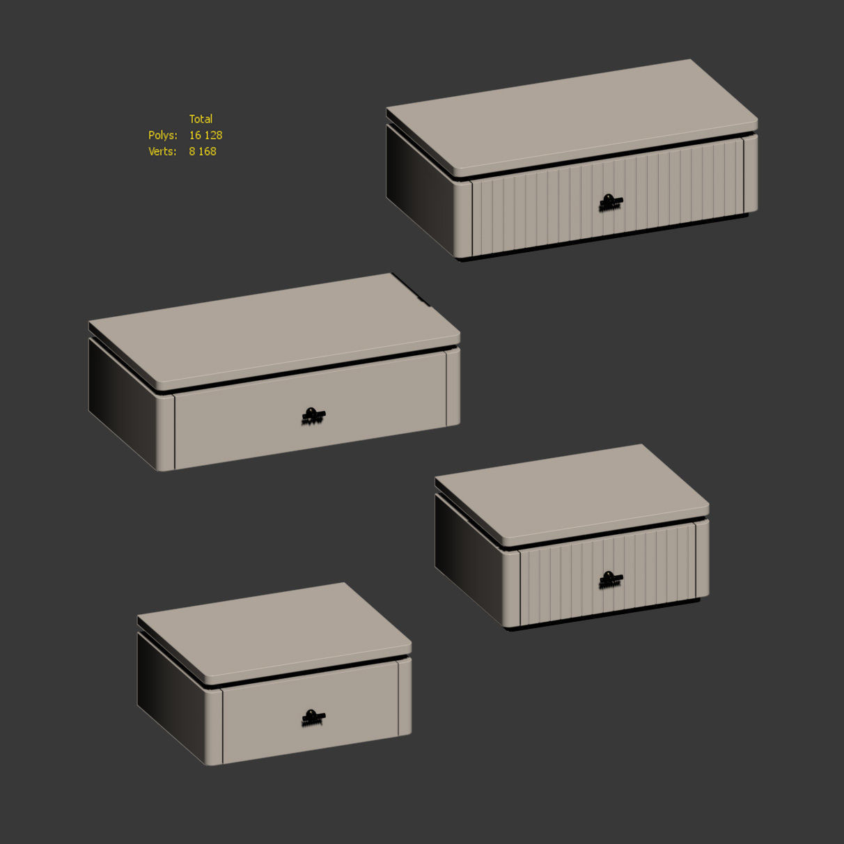 Badiko Caesar bedside tables 3D model_2