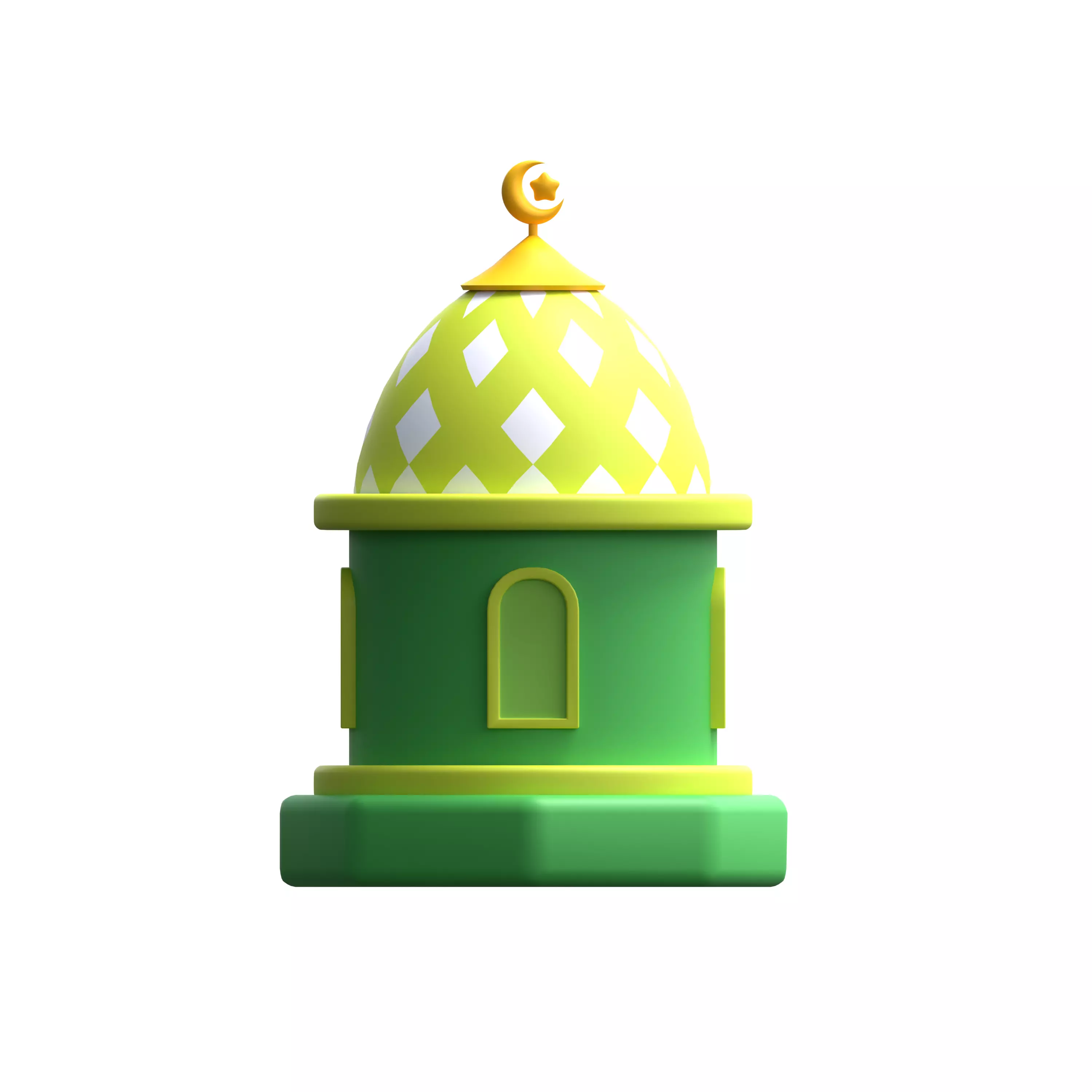mosque dome Low-poly 3D model_0