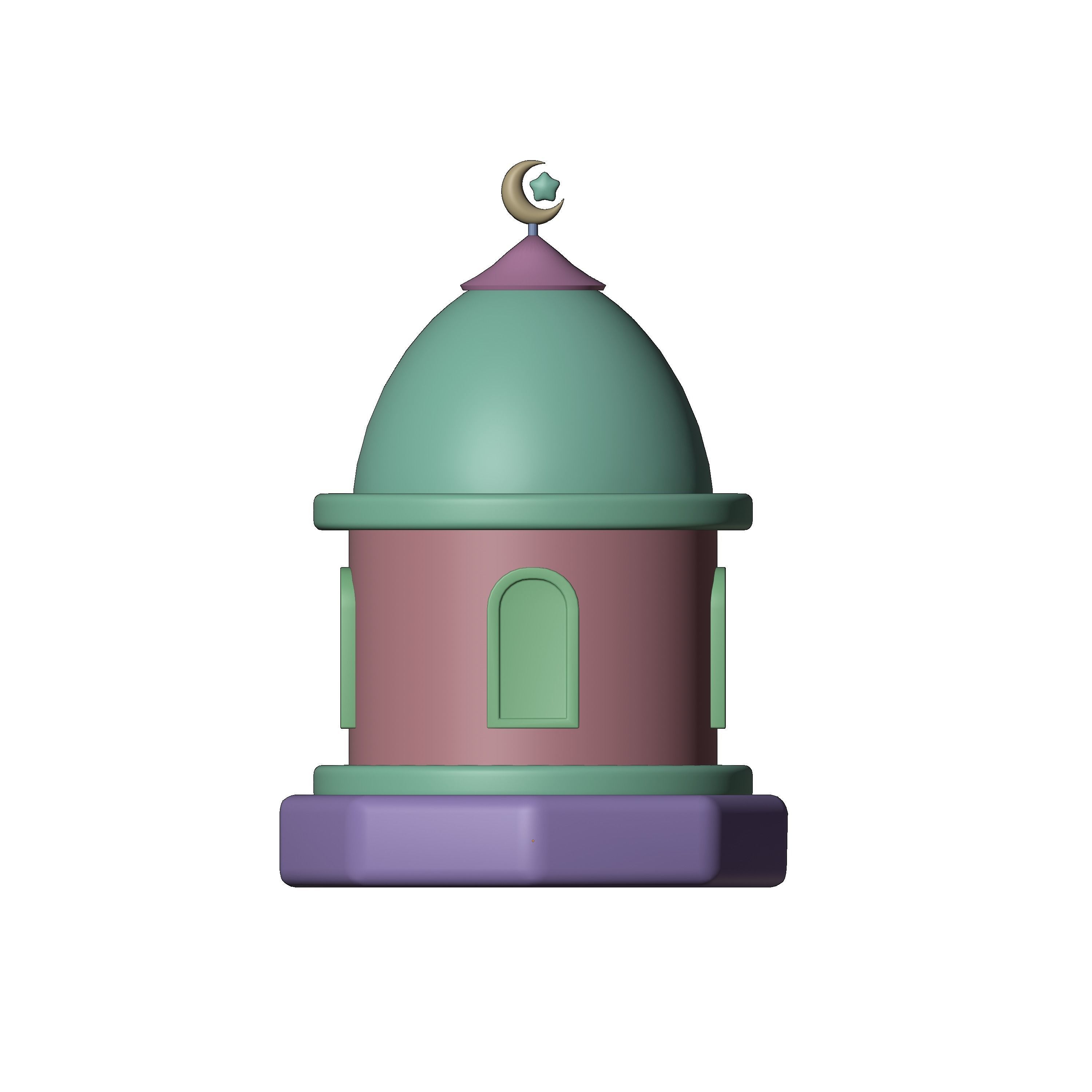 mosque dome Low-poly 3D model_2