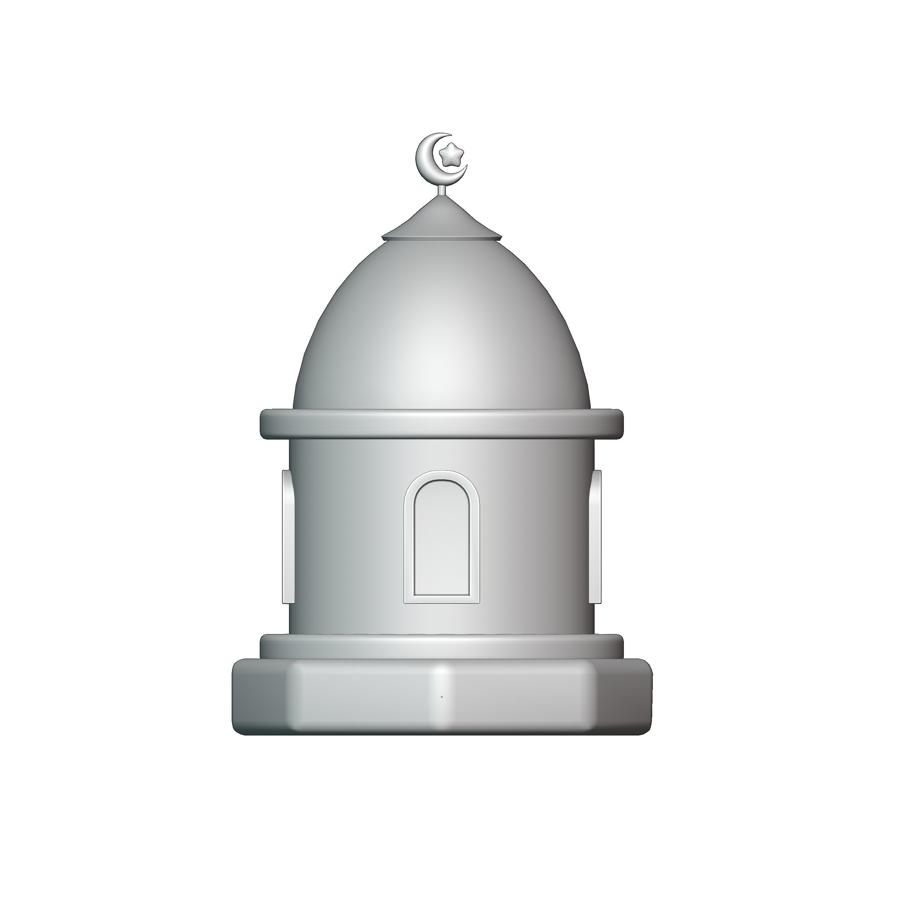 mosque dome Low-poly 3D model_3