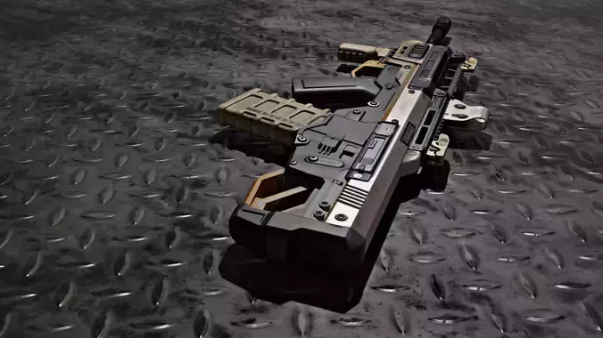  Assault rifle  Low-poly 3D model