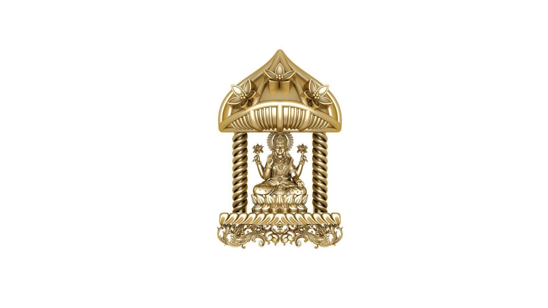 temple panden 3d  plain gold  3D print model_29