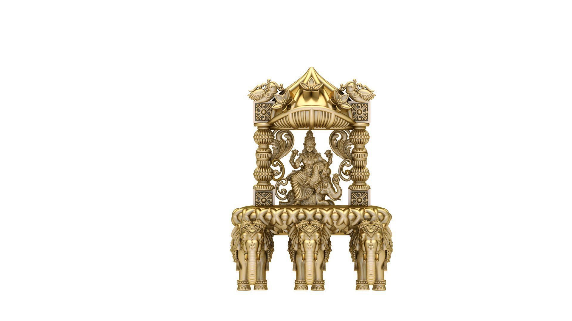 temple panden 3d  plain gold  3D print model_5