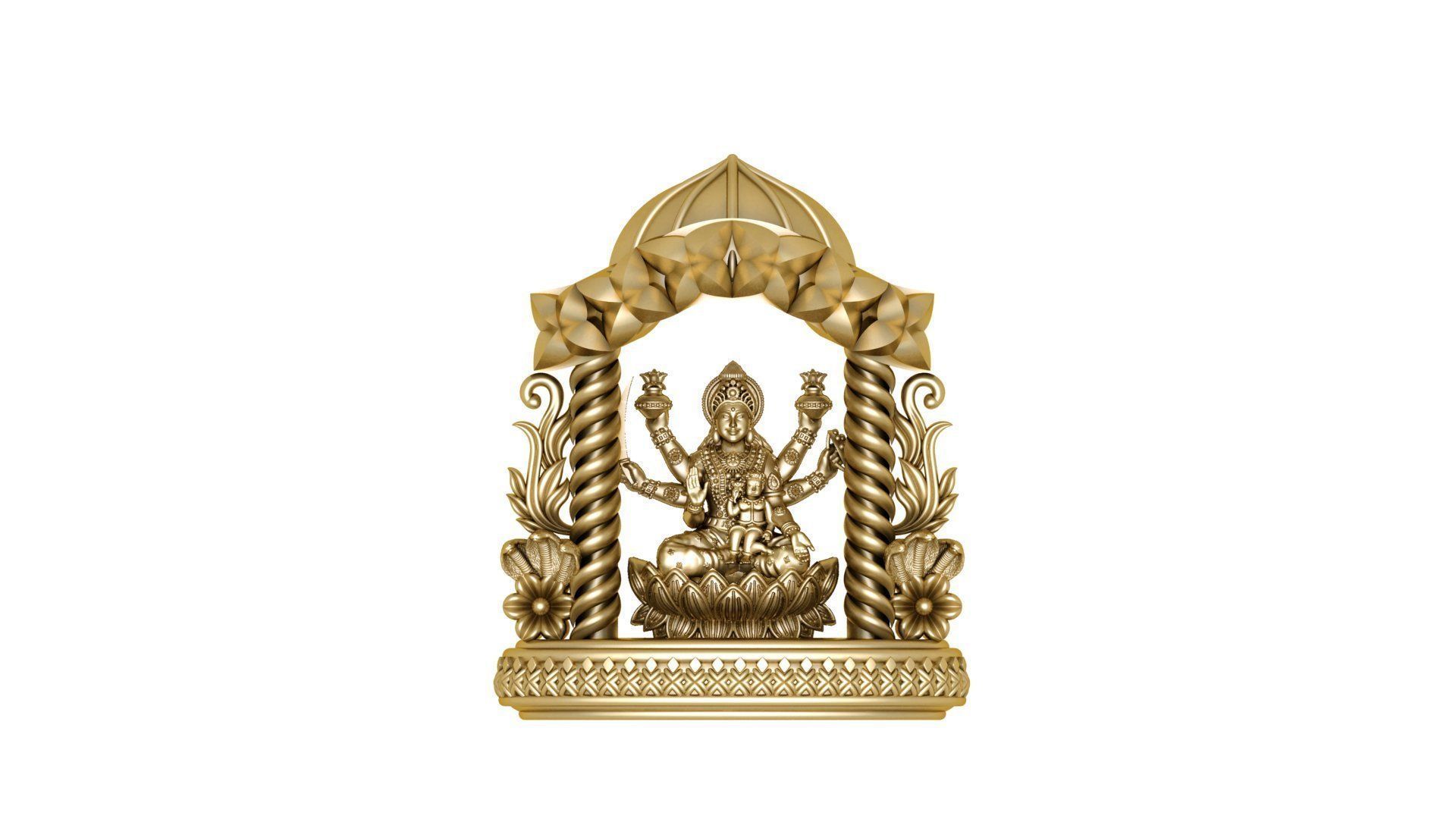 temple panden 3d  plain gold  3D print model_43