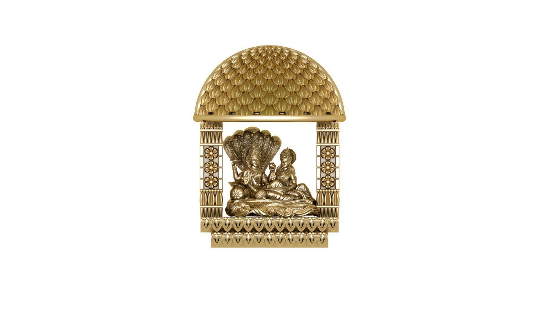 temple panden 3d  plain gold  3D print model_28