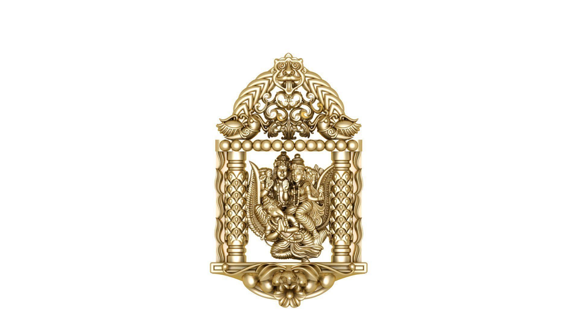 temple panden 3d  plain gold  3D print model_35