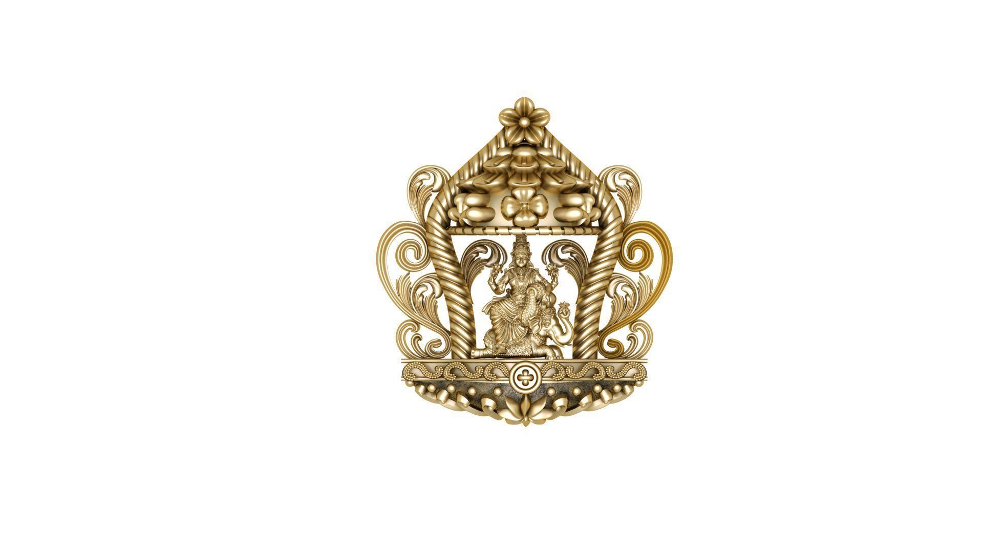 temple panden 3d  plain gold  3D print model_33