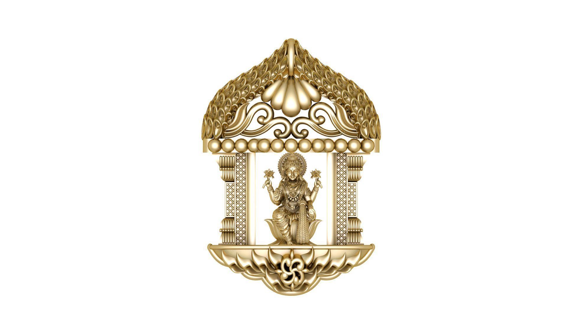 temple panden 3d  plain gold  3D print model_38