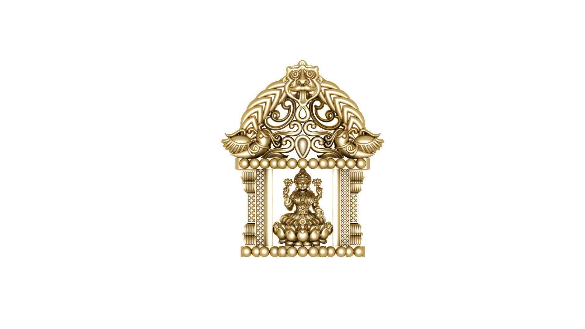 temple panden 3d  plain gold  3D print model_17