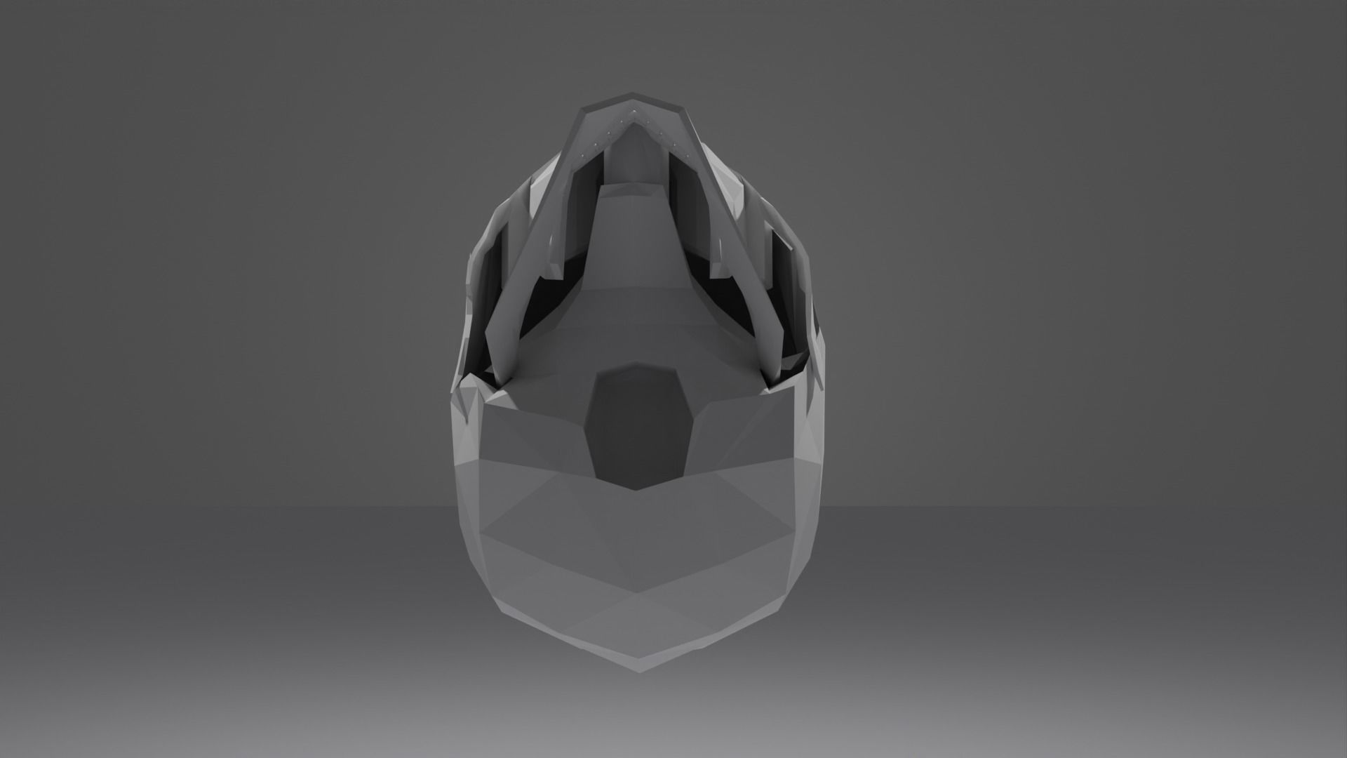 Skull in low-poly Free 3D model_10