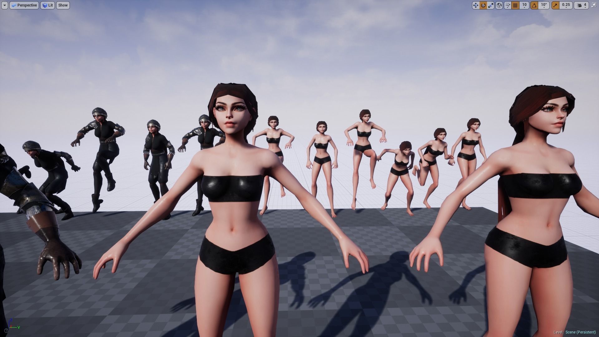 Knight Girl Low-poly 3D model_16