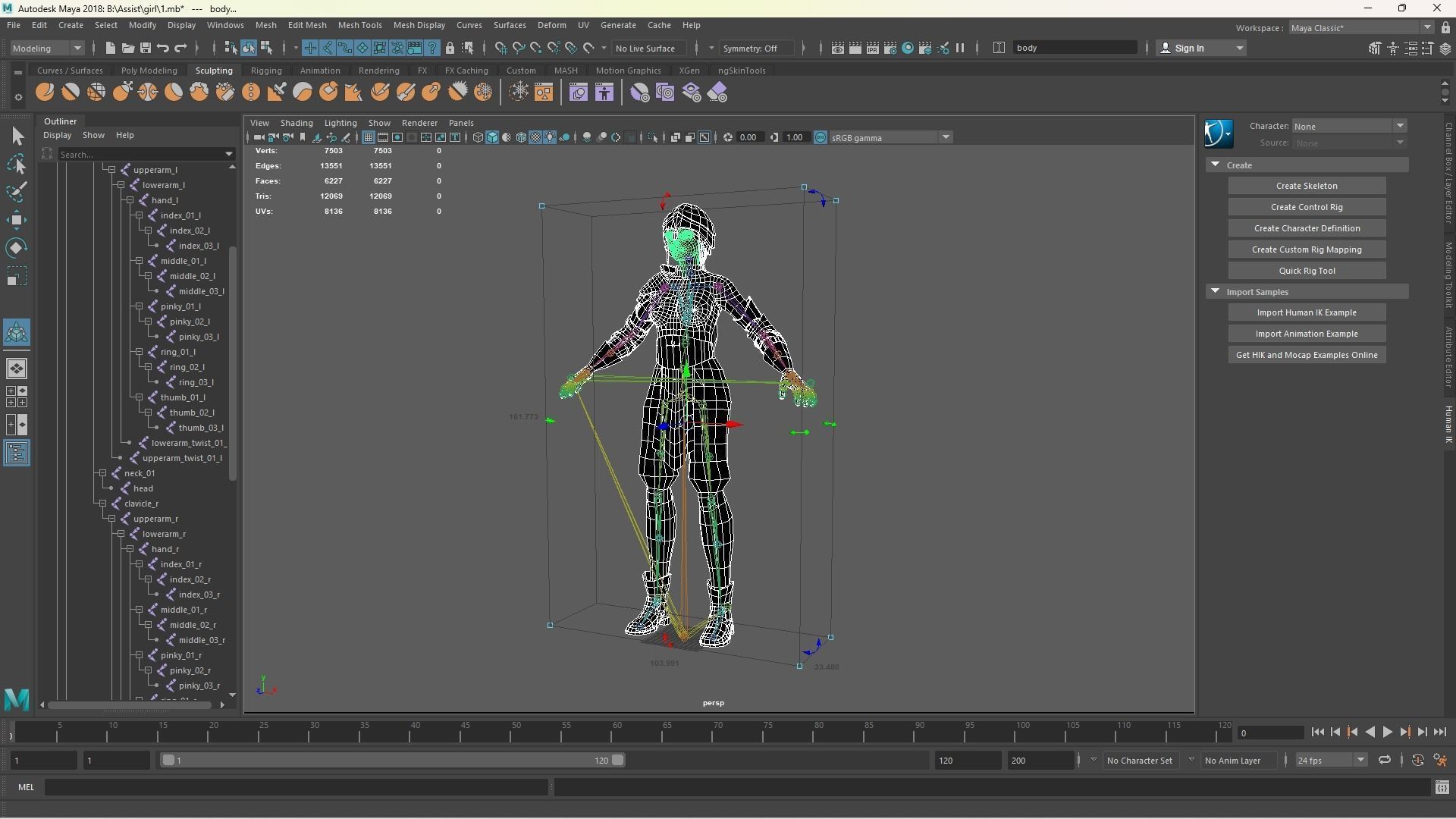 Knight Girl Low-poly 3D model_4