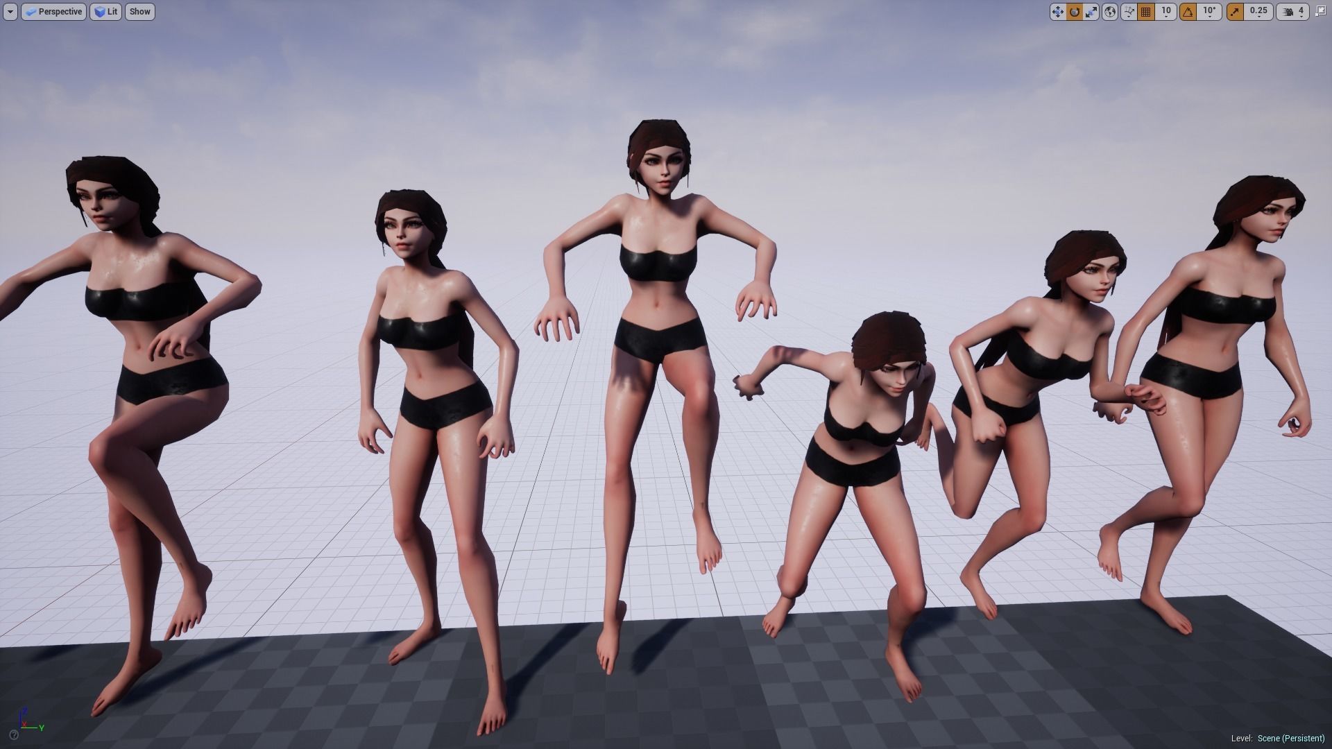 Knight Girl Low-poly 3D model_14