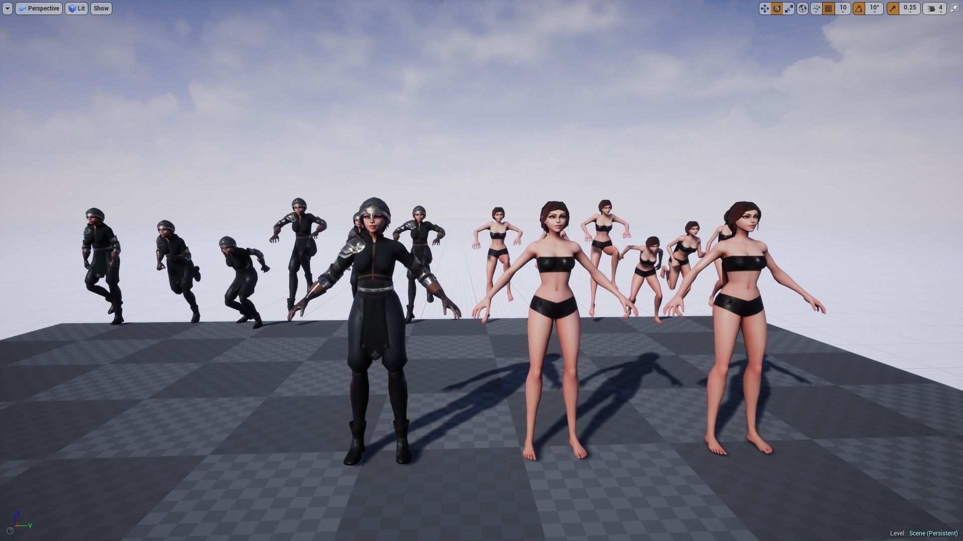 Knight Girl Low-poly 3D model_5