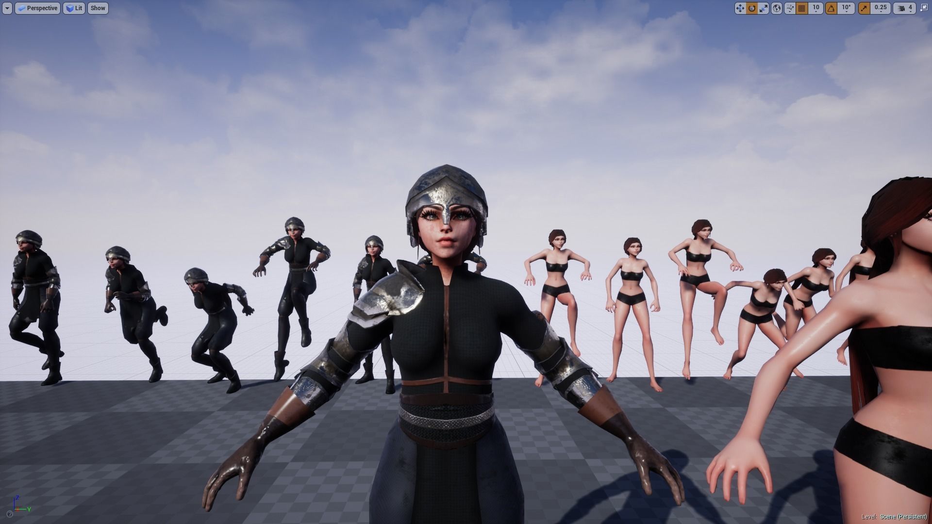 Knight Girl Low-poly 3D model_7