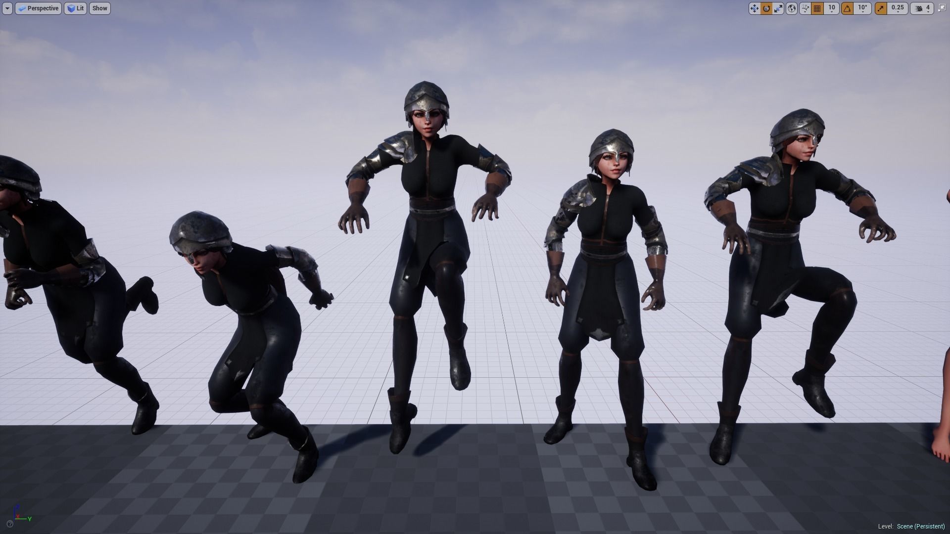 Knight Girl Low-poly 3D model_11