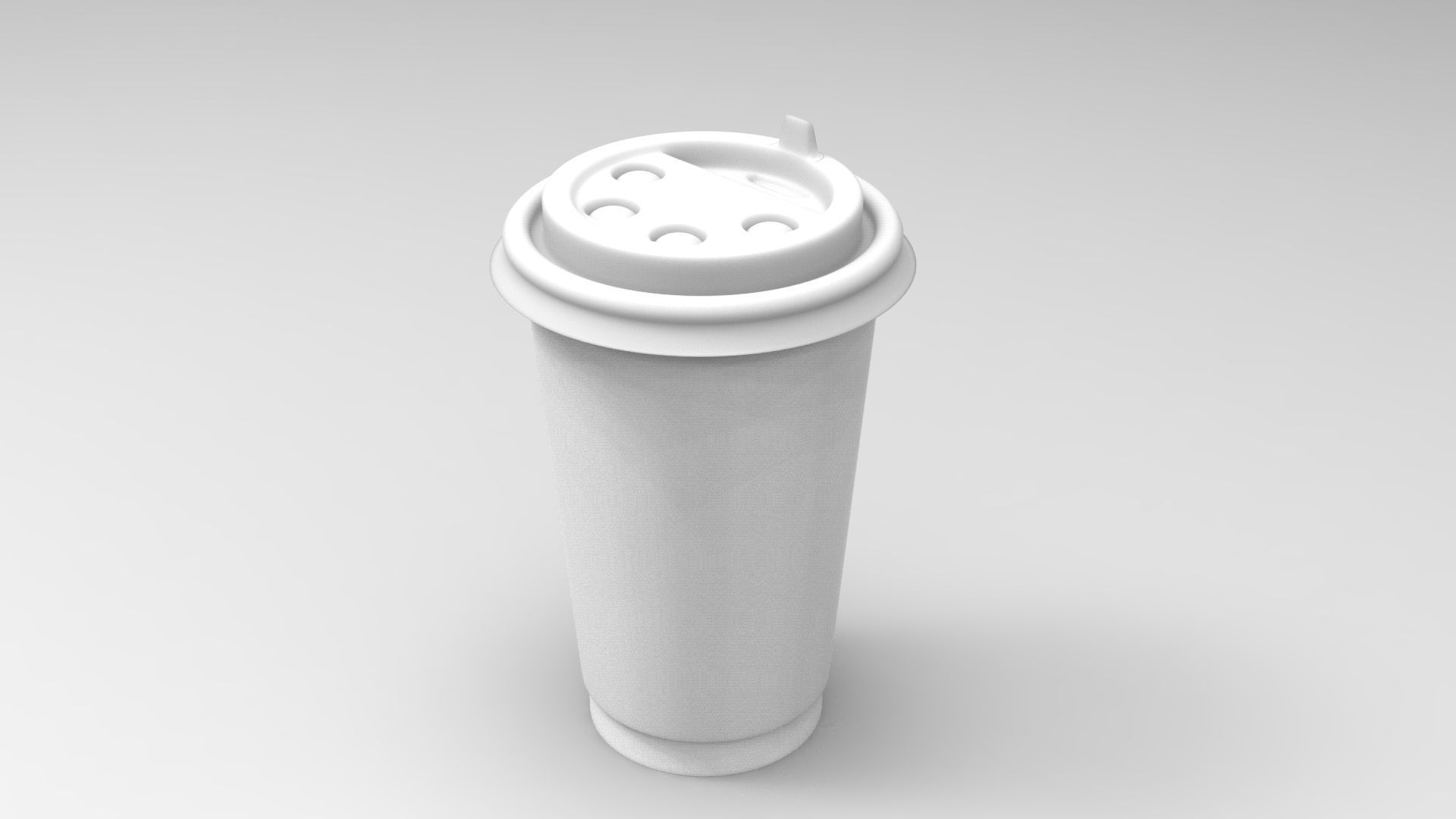 3d coffee cup  Low-poly 3D model_1