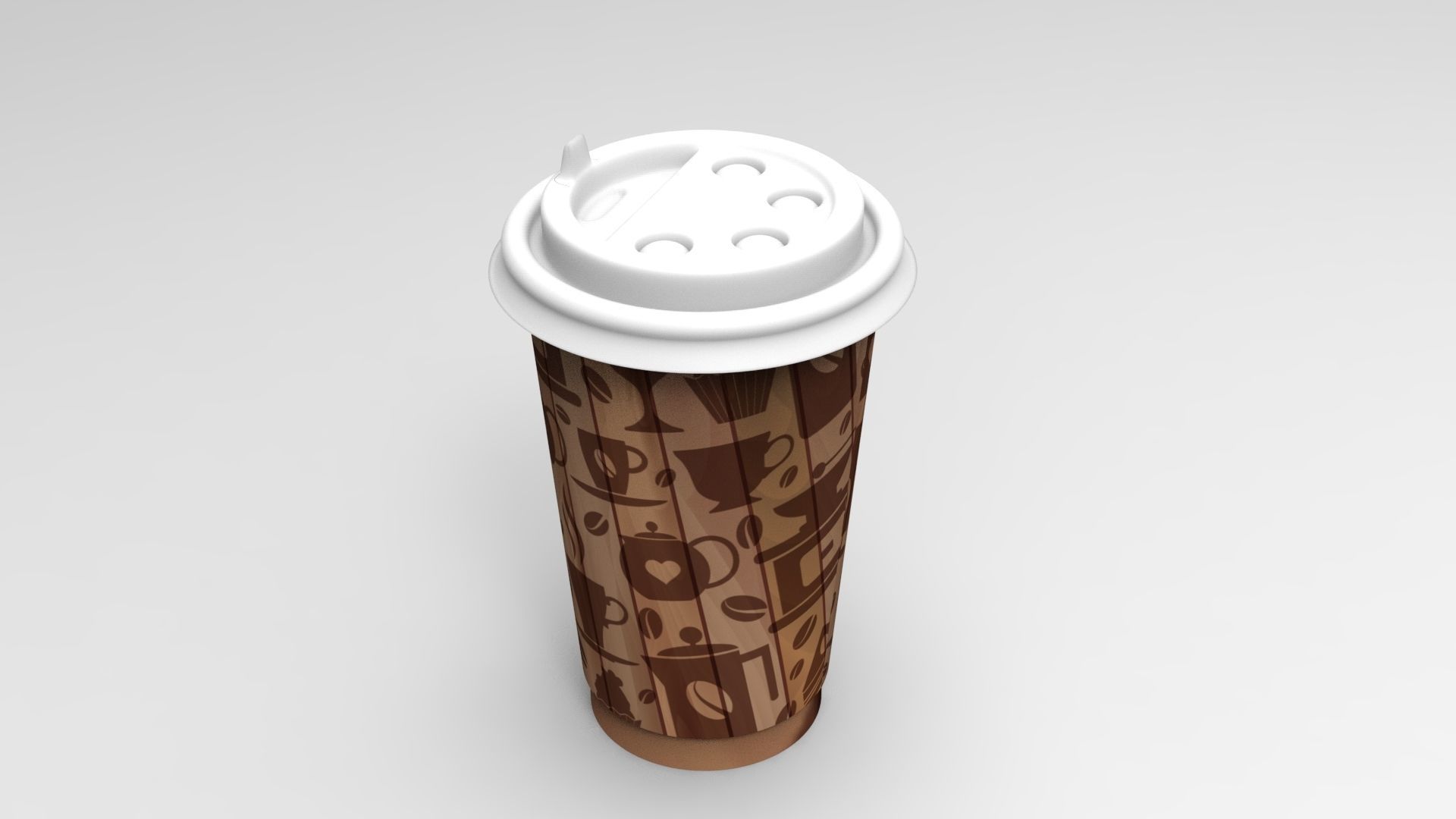 3d coffee cup  Low-poly 3D model_2
