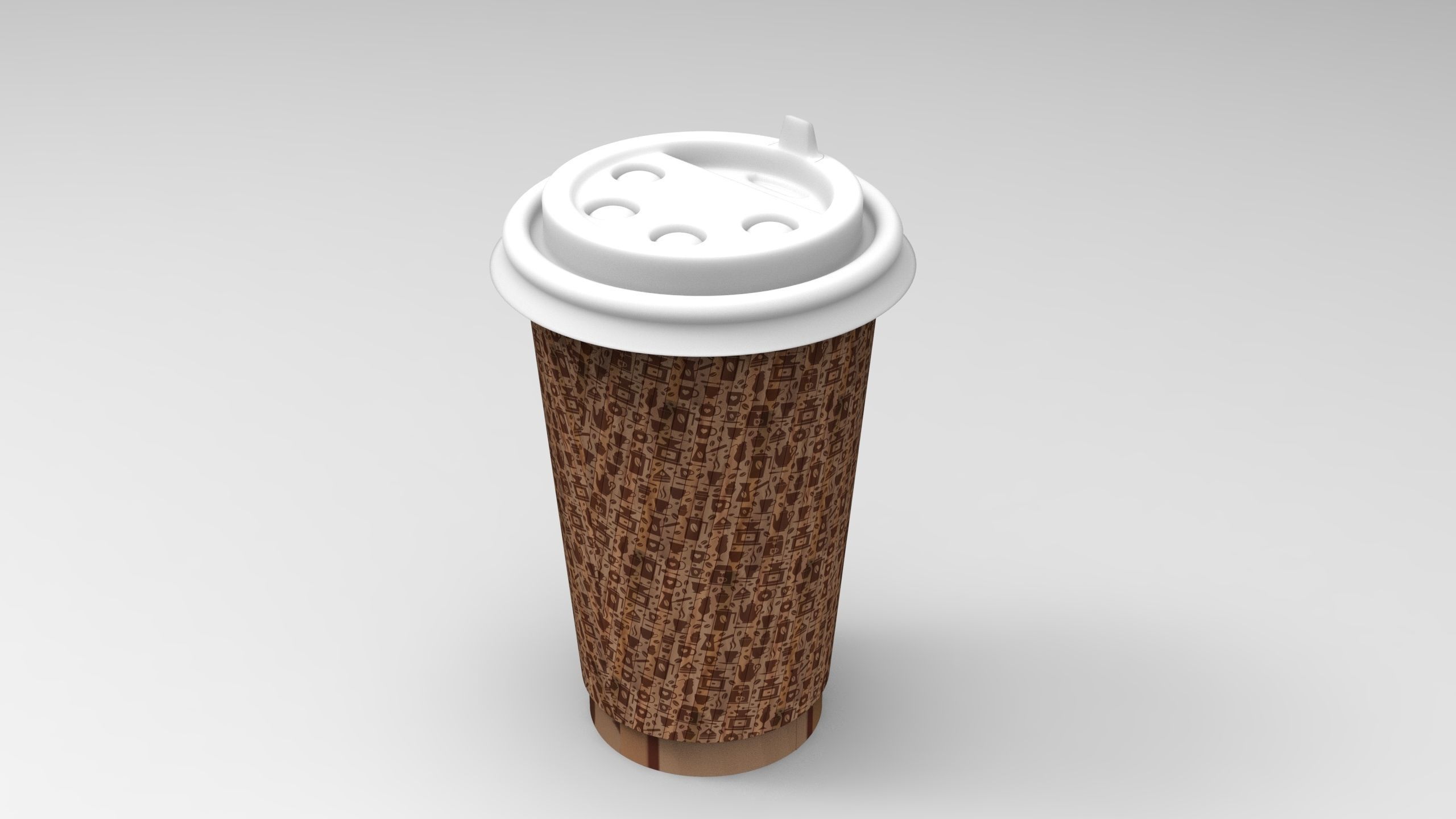 3d coffee cup  Low-poly 3D model_4
