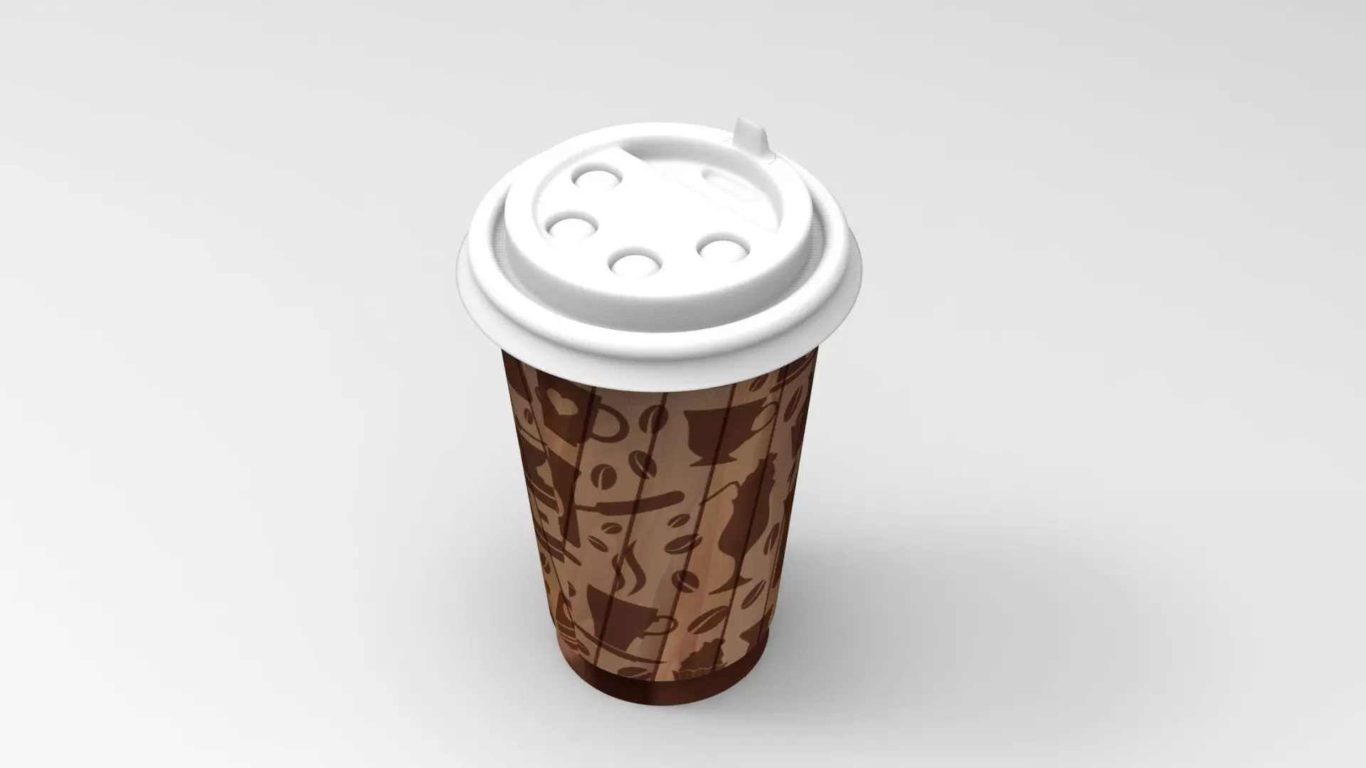 3d coffee cup  Low-poly 3D model_0