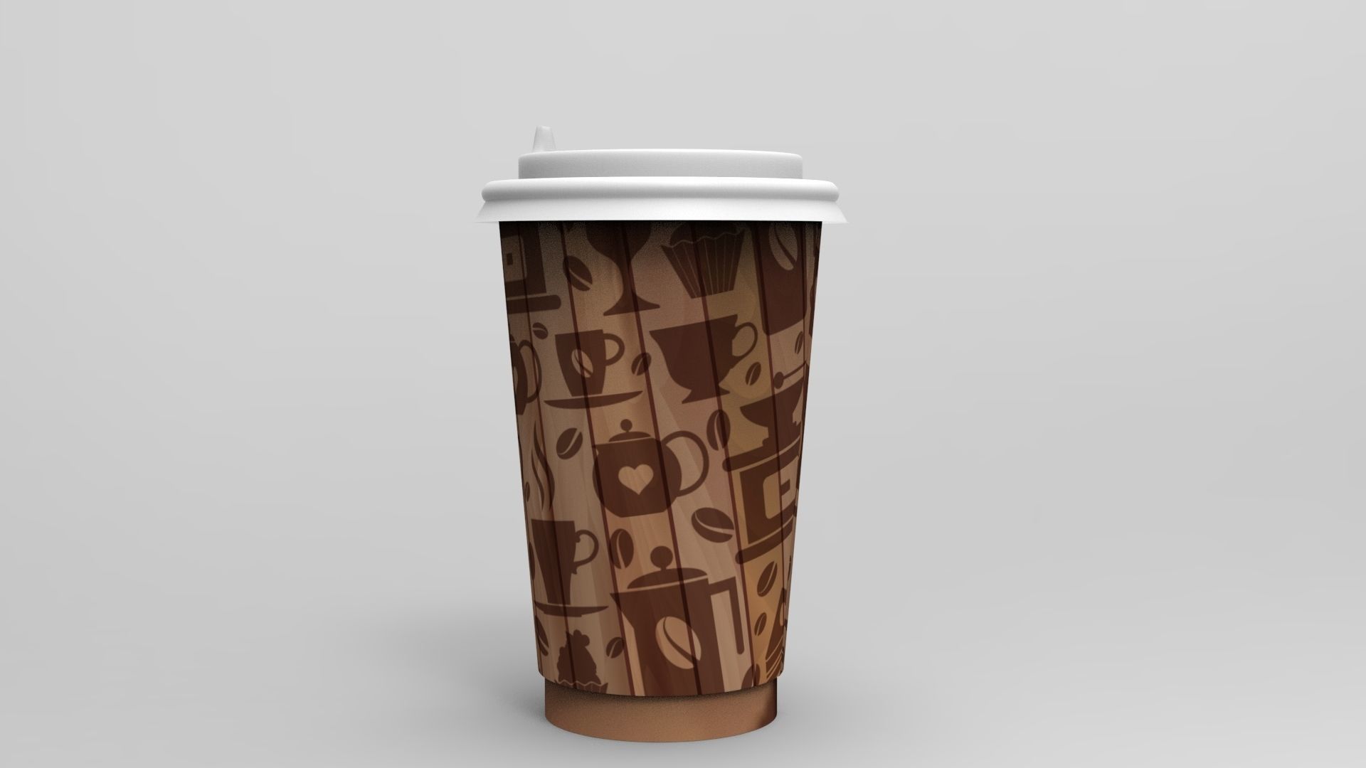 3d coffee cup  Low-poly 3D model_3