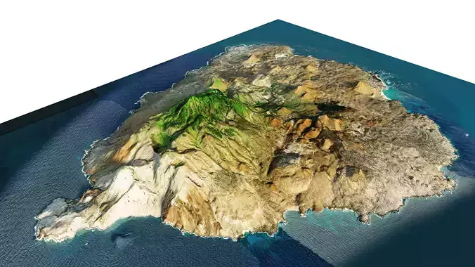 Ascension Island 3d Model Terrain 3D model