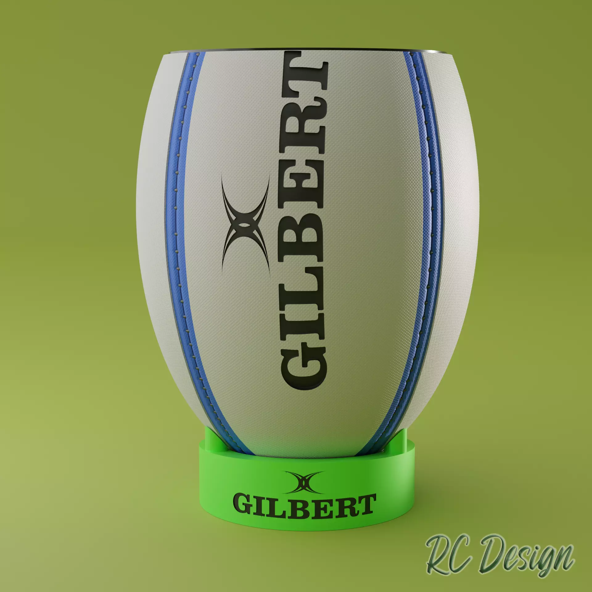 Mate Pelota Rugby 3D print model