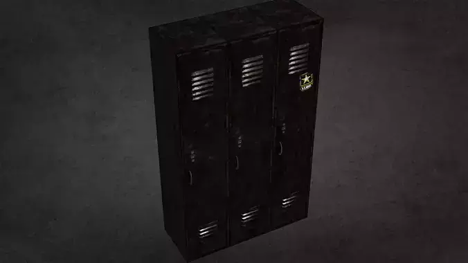 Game Ready Metal Locker Low-poly 3D model