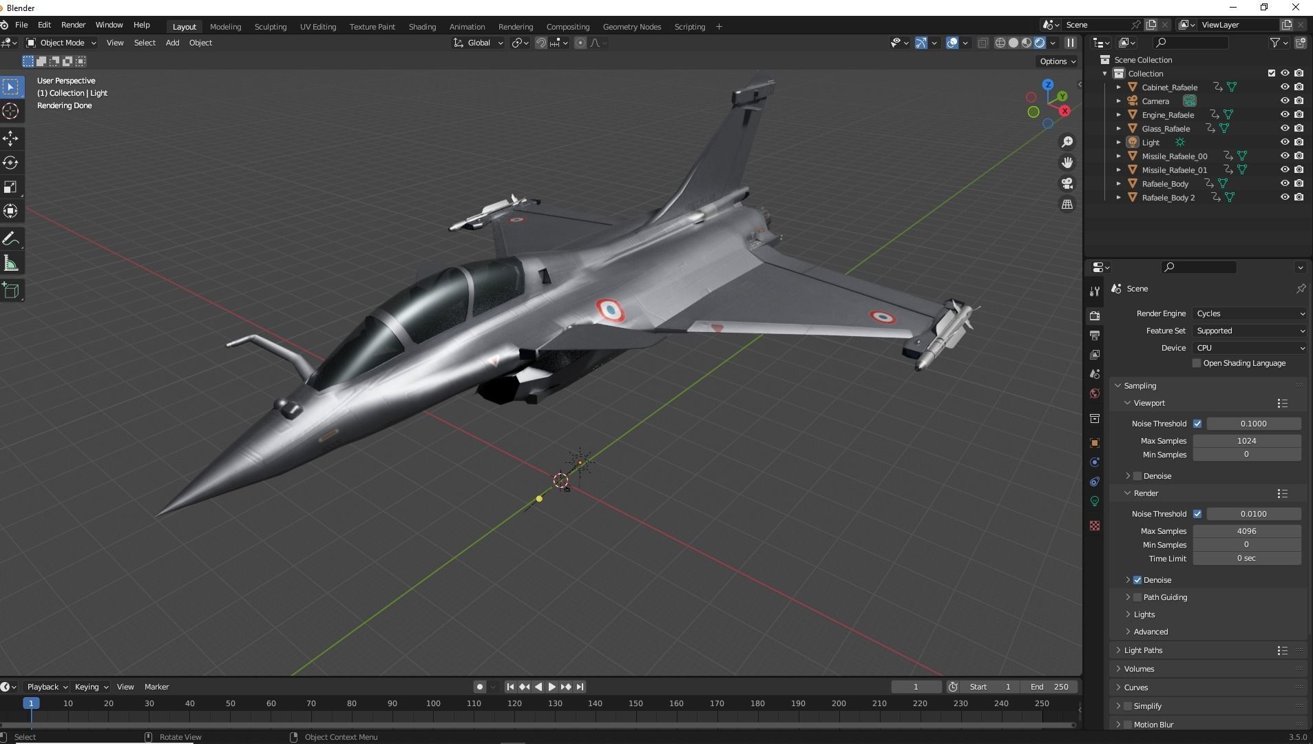 Aircraft Rafaele B Fly  Low-poly 3D model_42