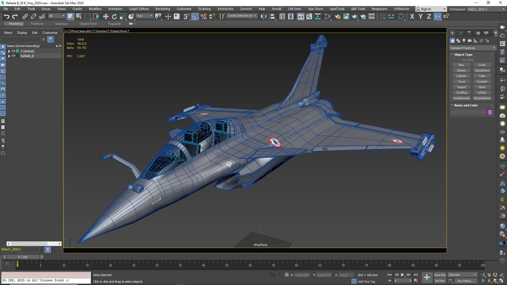 Aircraft Rafaele B Fly  Low-poly 3D model_38