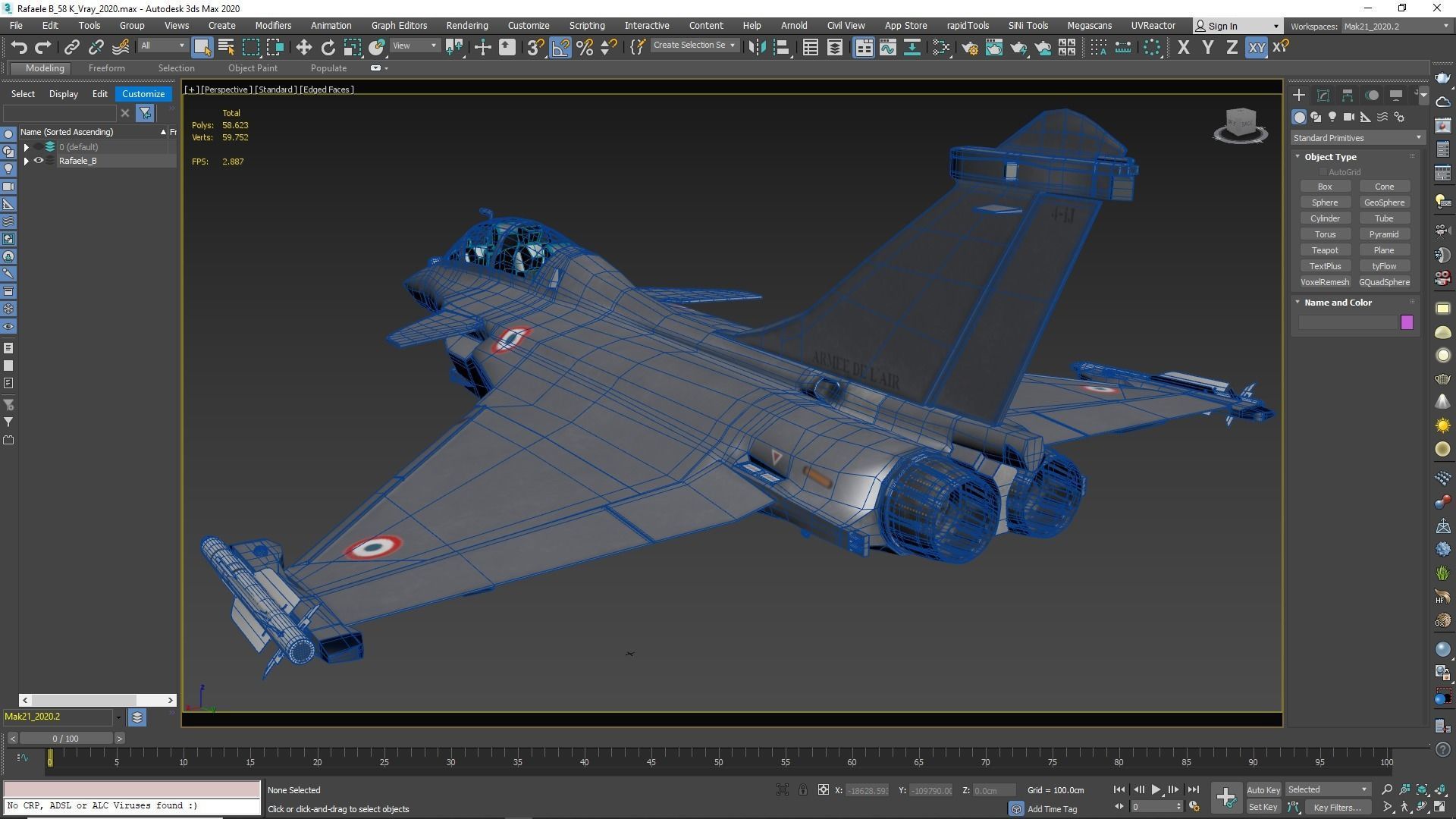 Aircraft Rafaele B Fly  Low-poly 3D model_39