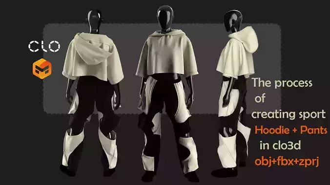 HOODIE AND PANTS  - Marvelous Designer 