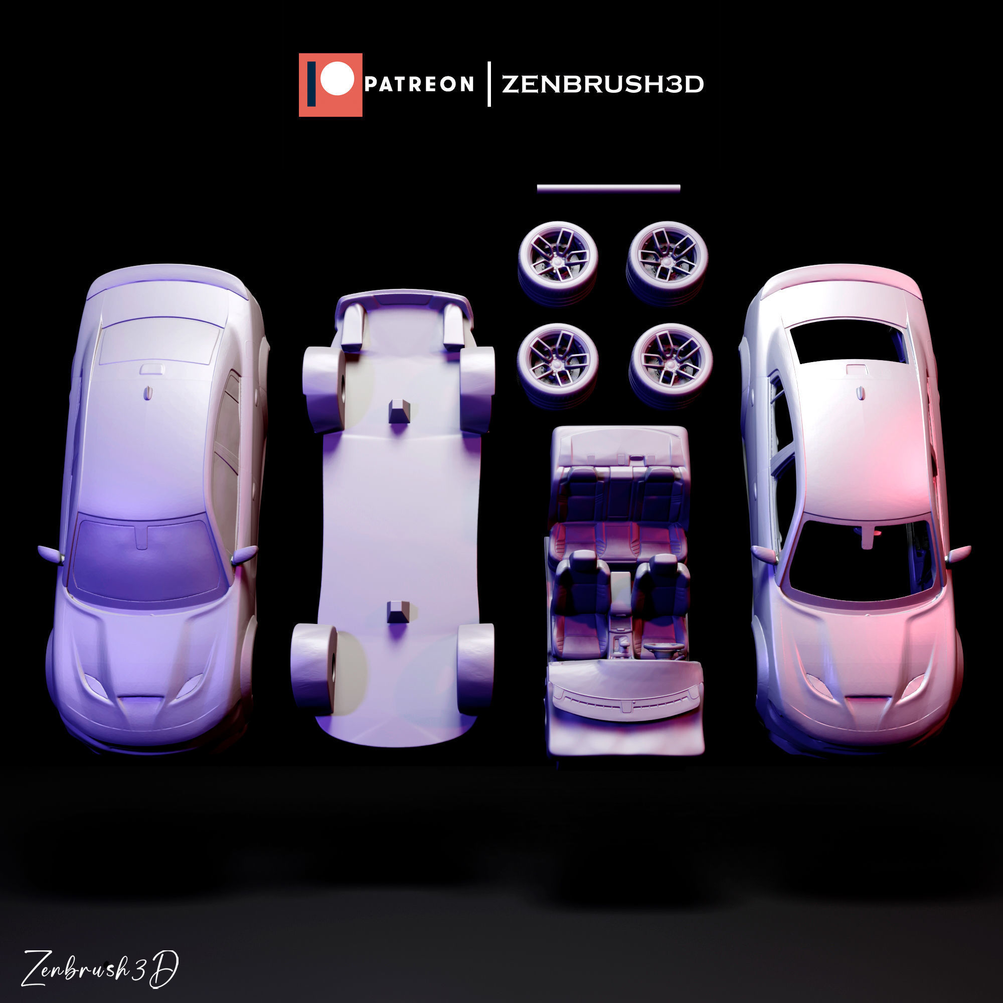 DODGE CHALLENGER HELLCAT - FAST FURIOUS 10  3D print model_3