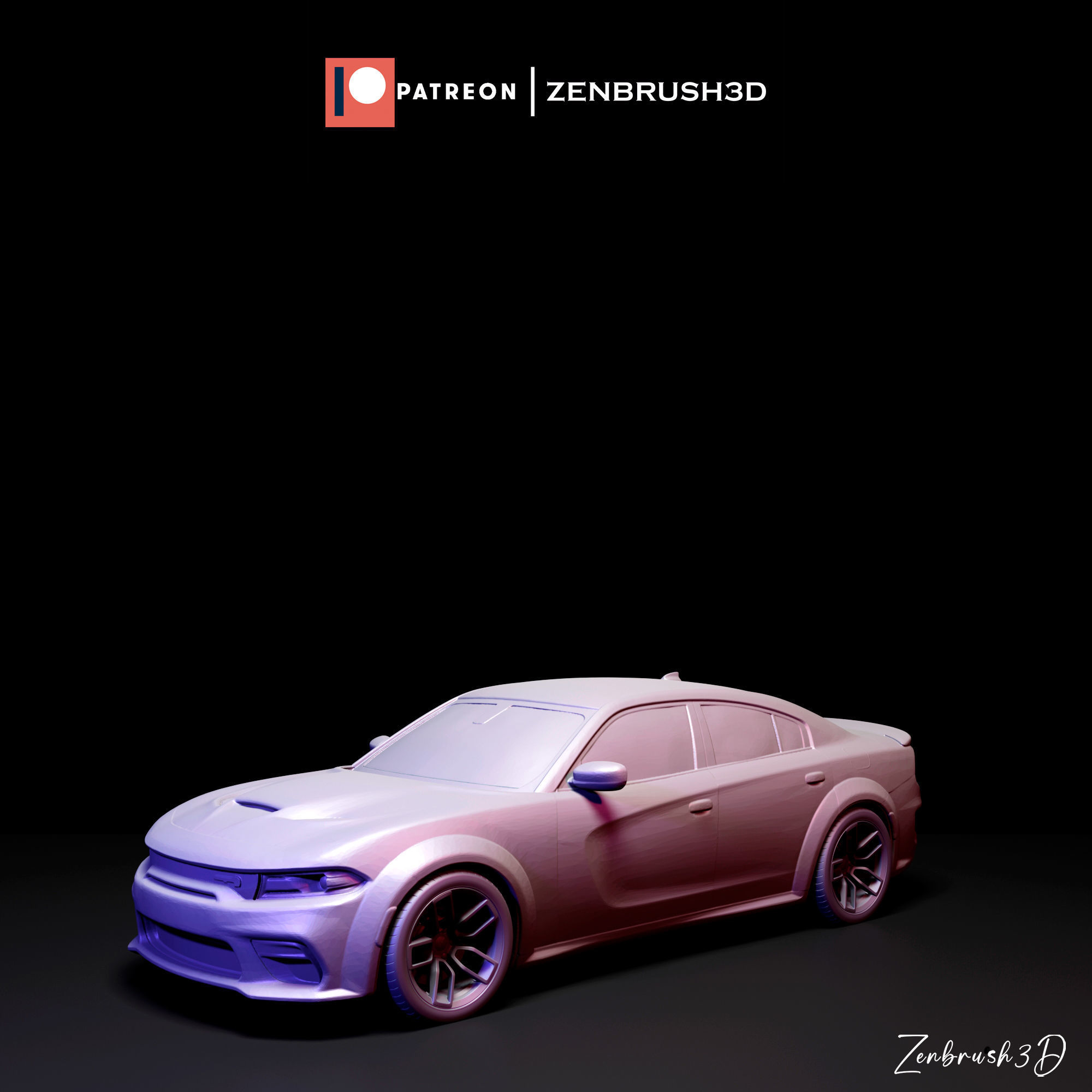 DODGE CHALLENGER HELLCAT - FAST FURIOUS 10  3D print model_4