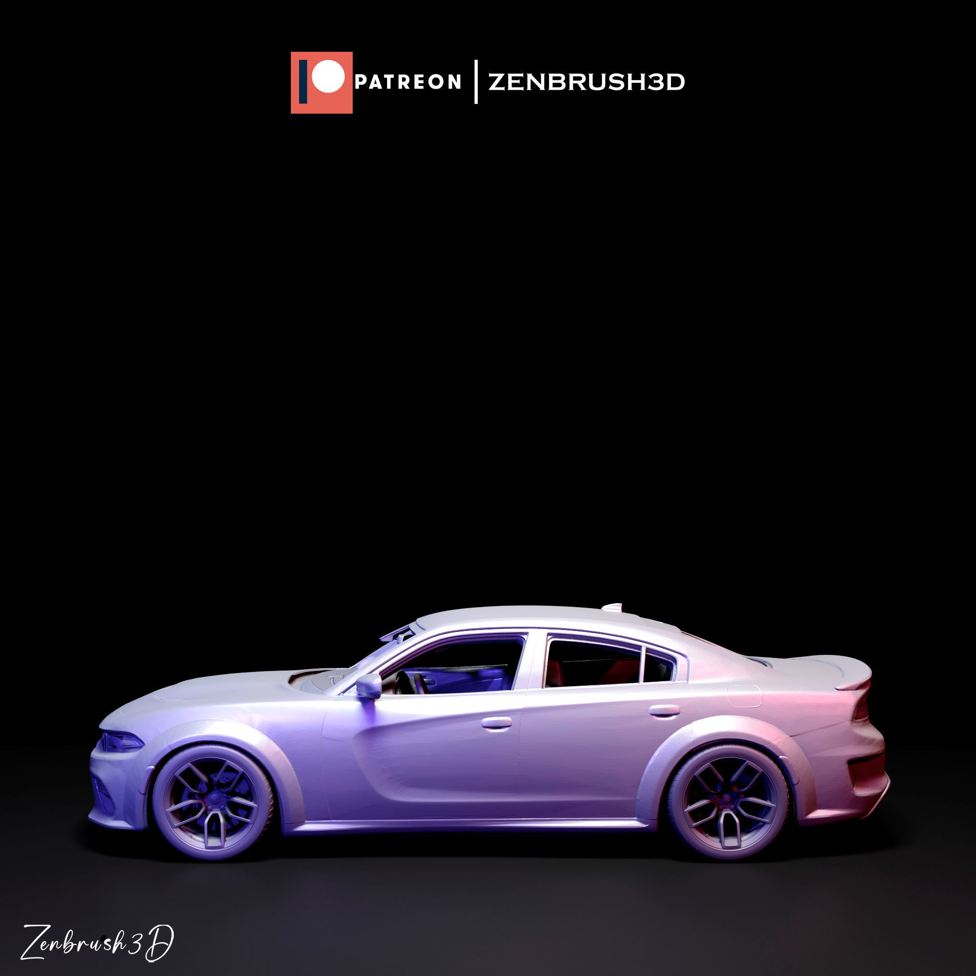 DODGE CHALLENGER HELLCAT - FAST FURIOUS 10  3D print model_1