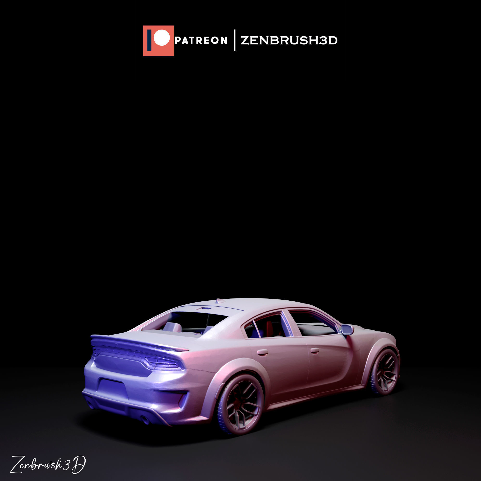 DODGE CHALLENGER HELLCAT - FAST FURIOUS 10  3D print model_2