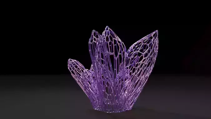 Crystal LED lamp 3D print model