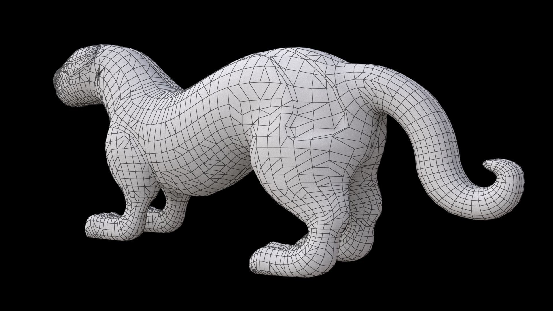 Ancient Chinese Tiger Talisman and Traditional wood table Low-poly 3D model_30