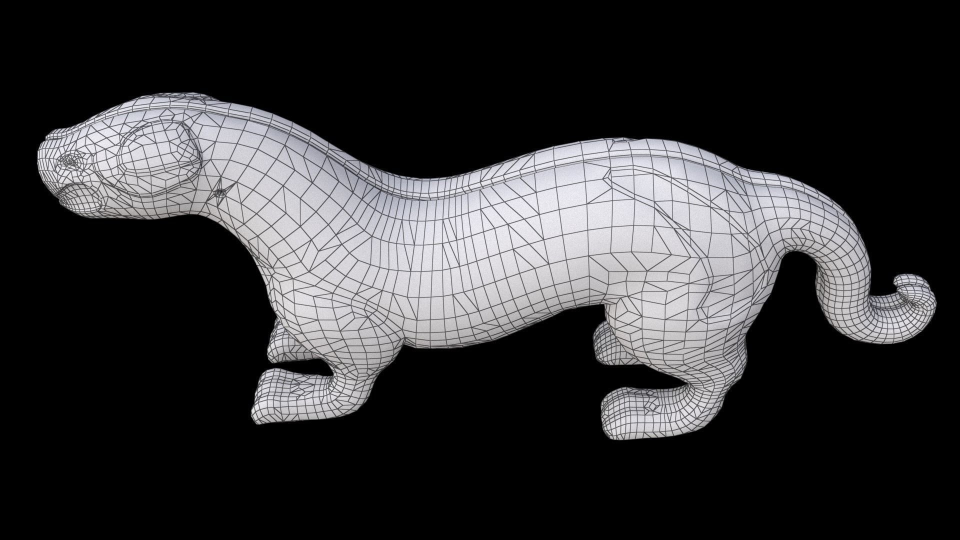 Ancient Chinese Tiger Talisman and Traditional wood table Low-poly 3D model_31