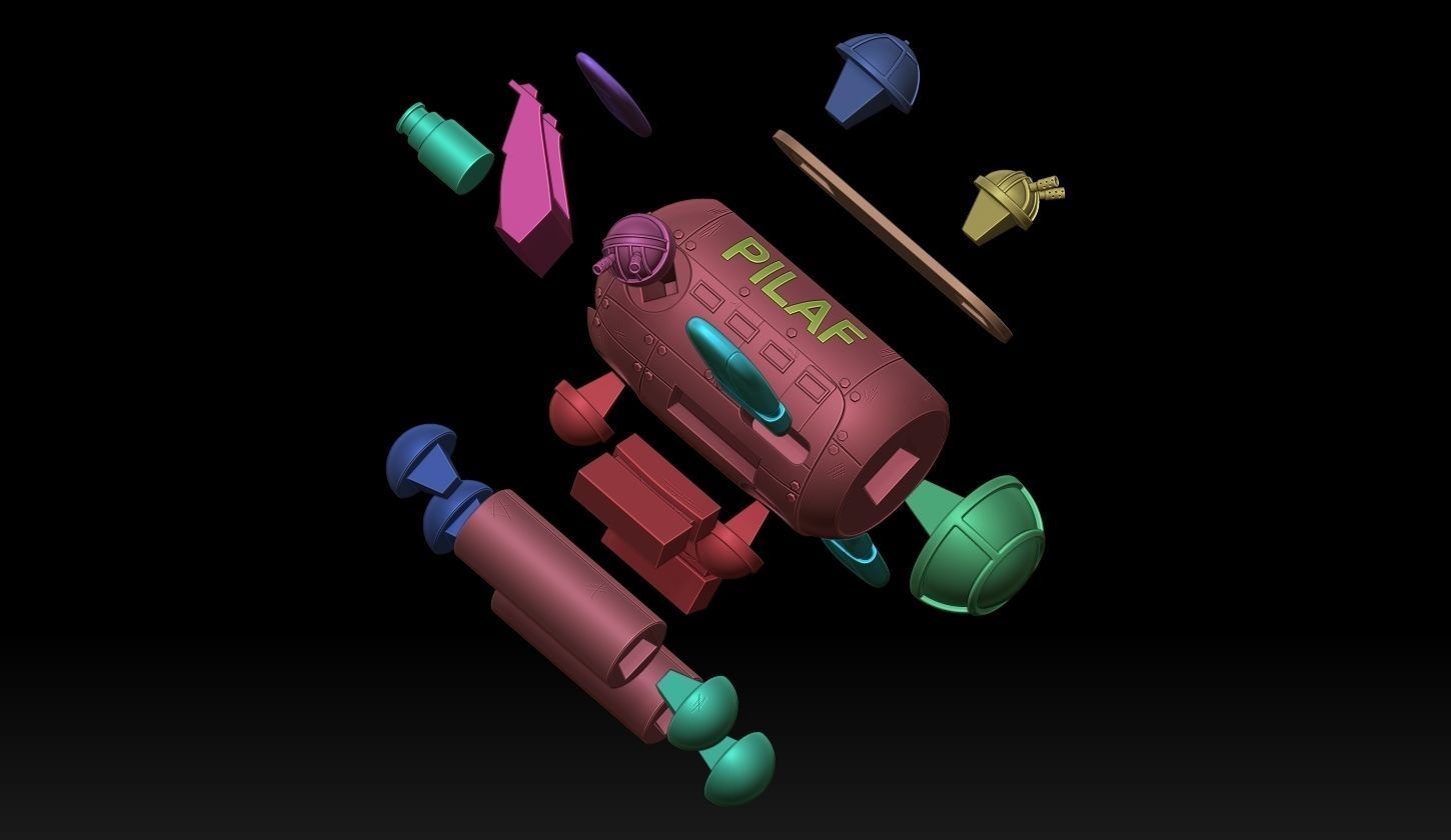 Pilaf Ship Nave Dragon Ball 3D print model_9