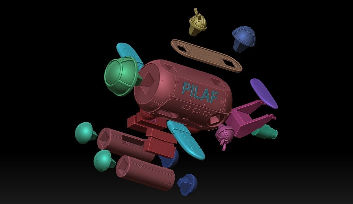 Pilaf Ship Nave Dragon Ball 3D print model_10