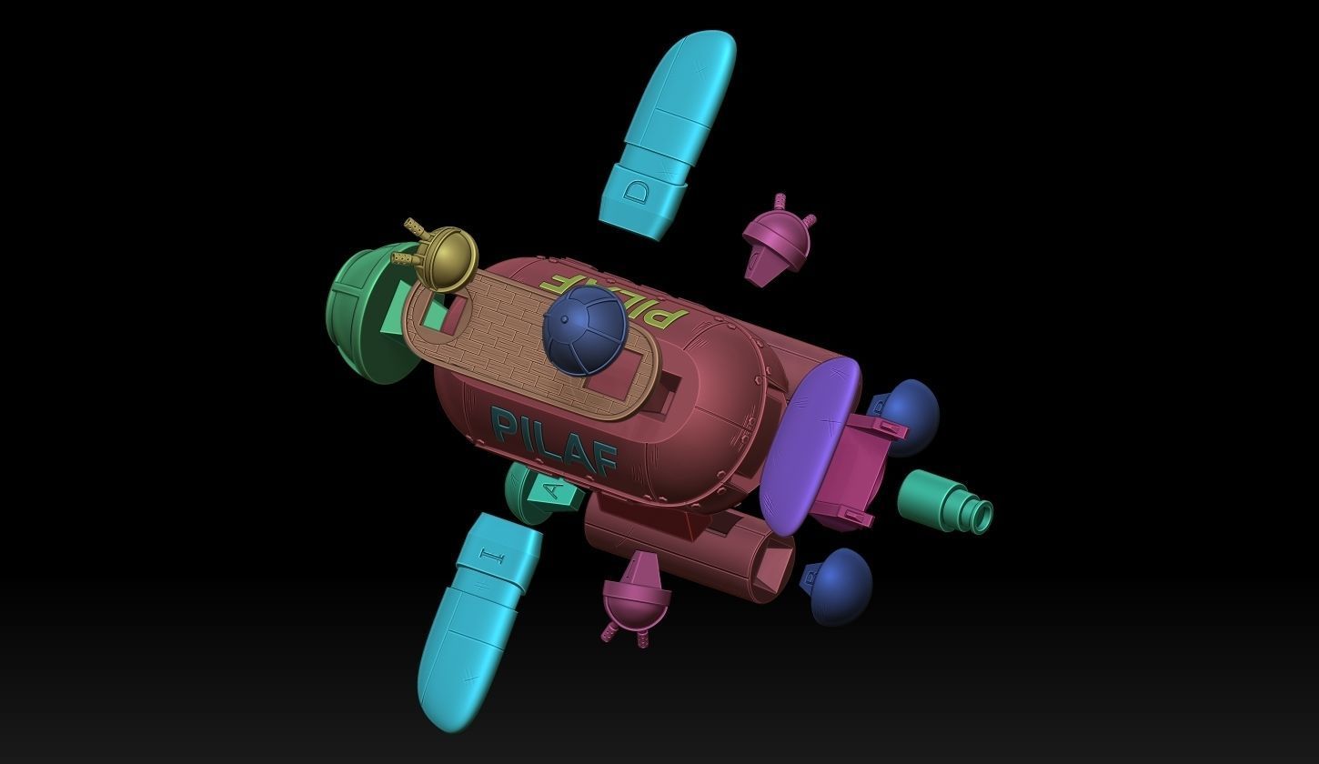 Pilaf Ship Nave Dragon Ball 3D print model_8